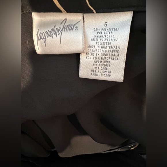 Vintage Jacqueline Ferrar Top 10 and Black Skirt with Cream stripes size 6 - Picture 9 of 9